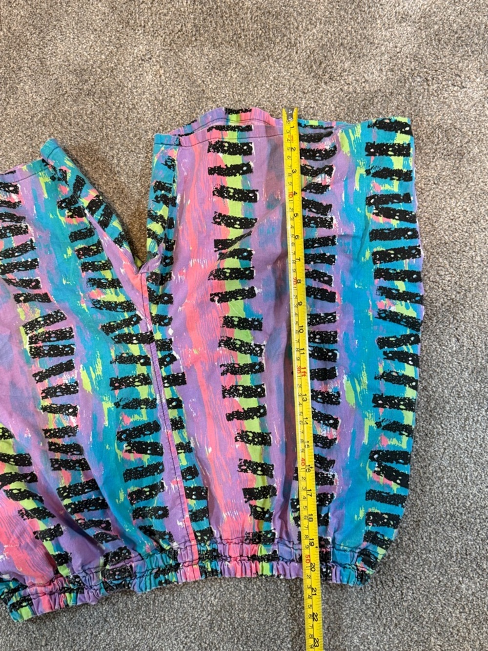 Vintage 90s Neon Abstract Shorts | High Waisted Retro Festival Beach Shorts - Picture 4 of 5